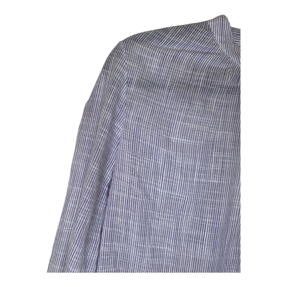 J. CREW Lavender White Stripe Popover Shirt - Size 6 - Picture 5 of 9